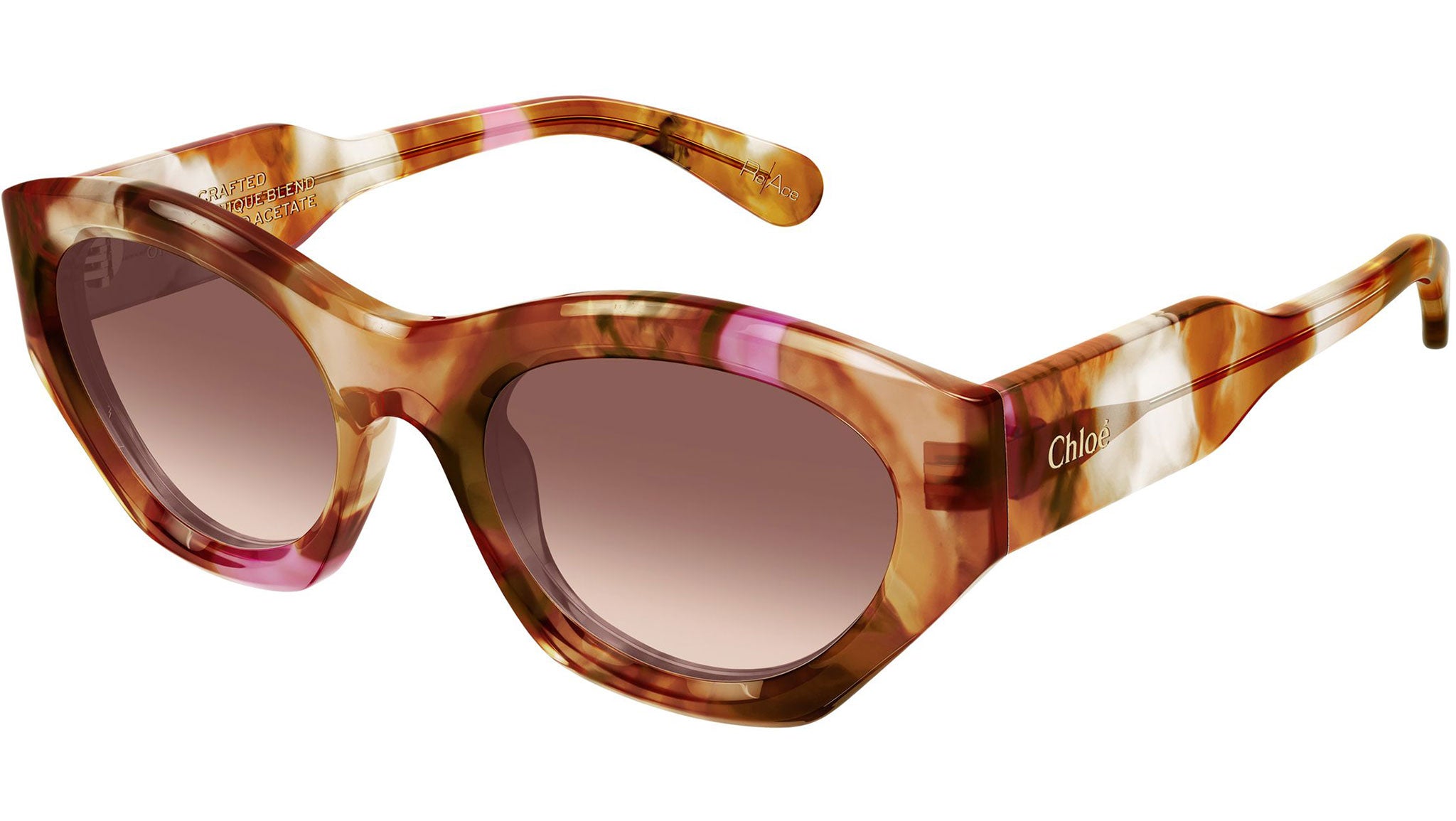 Chloe Round Cat-Eye Sunglasses Chloé Cat Eye-Frame Metal Sunglasses - Overstock - 43684988 main image 2