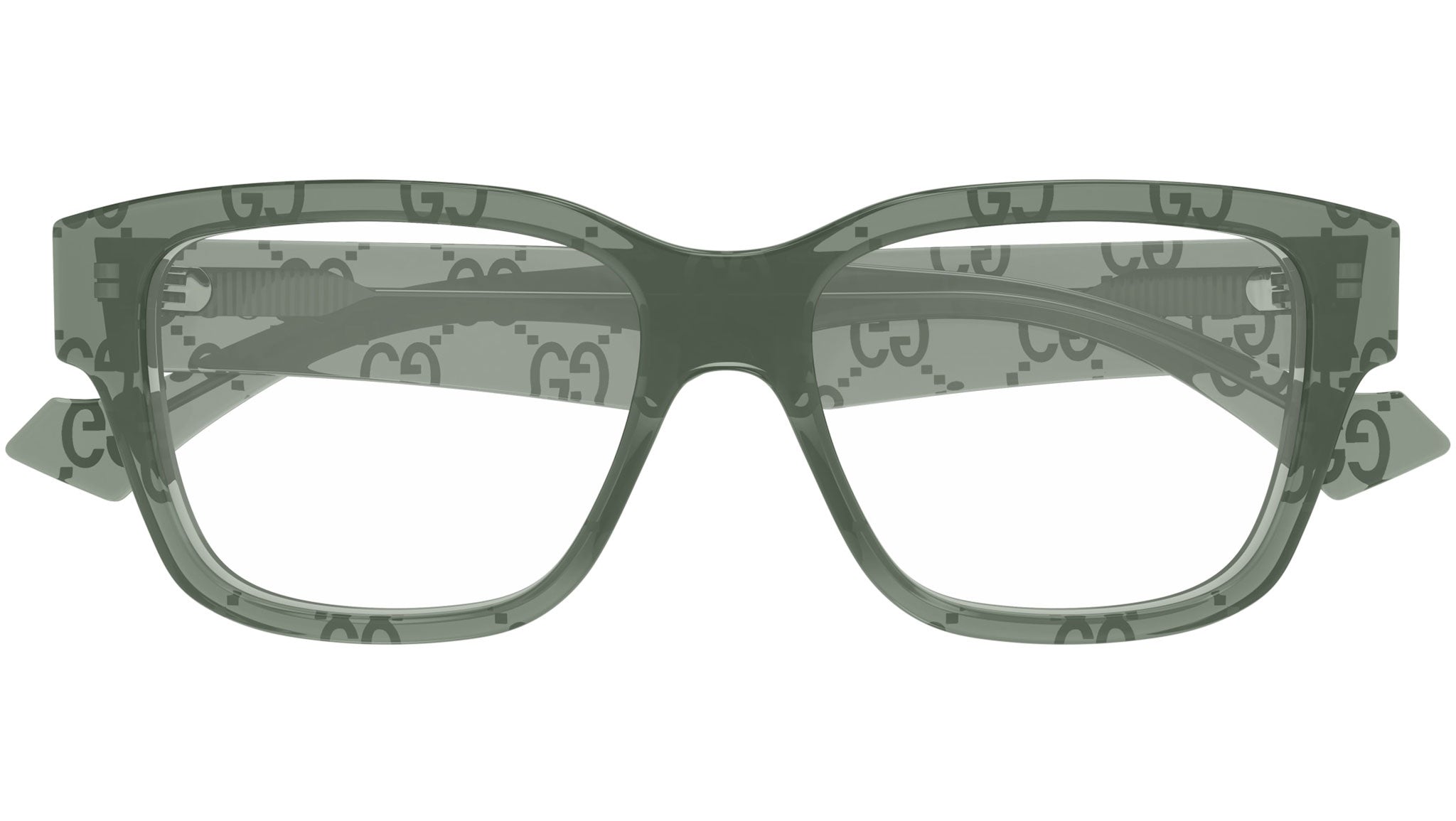 Gucci GG1428O 012 Green Rectangular Glasses - eye-oo.com