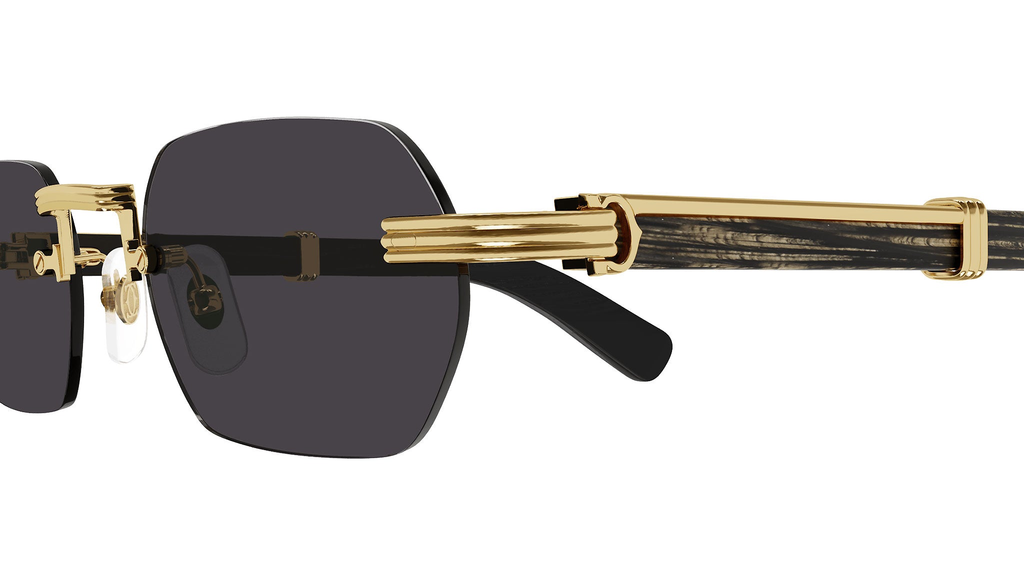 Cartier CT0362S 001 Gold Grey Sunglasses - eye-oo.com