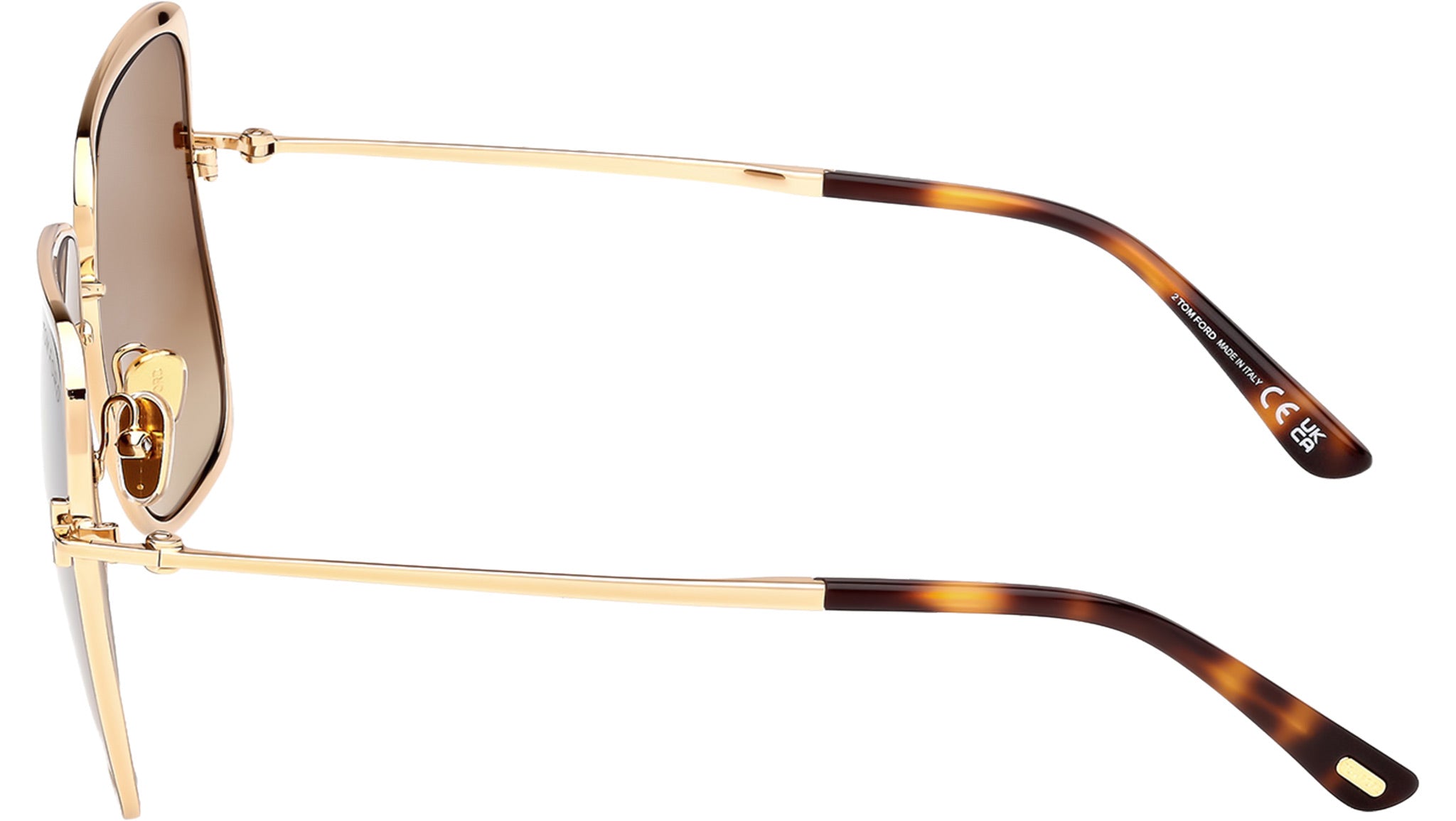 Tom Ford Tara-02 Sunglasses FT1319 30F Shiny Deep Gold - eye-oo.com