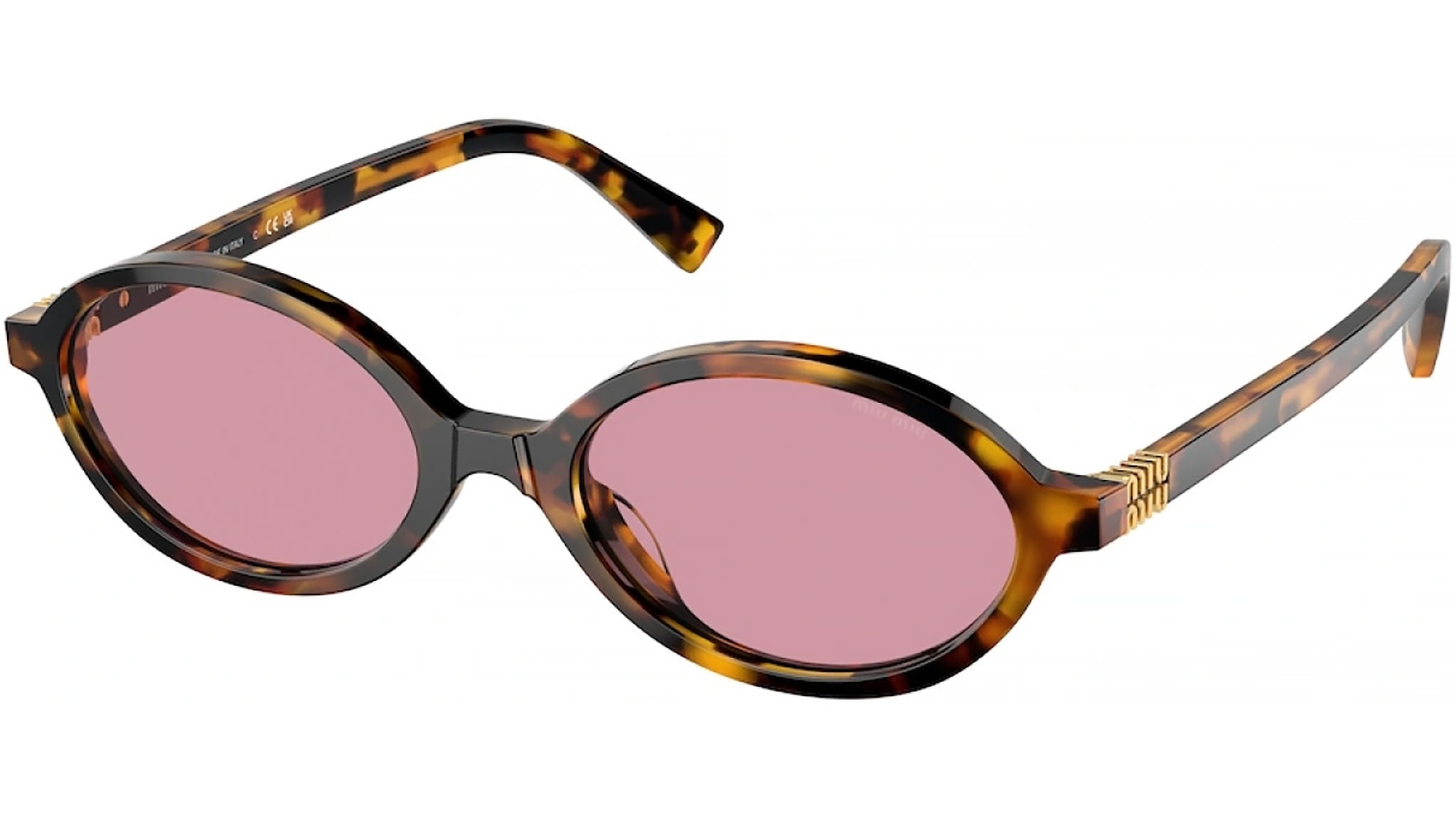 ラオラクルミューミューネッグ Miu Miu MU 04ZS S (50 - 18) with Red lenses and Tortoise frame