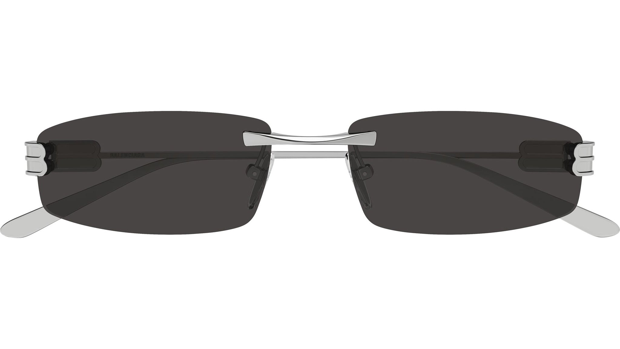Balenciaga BB0488S Rectangular Sunglasses Light Ruthenium 