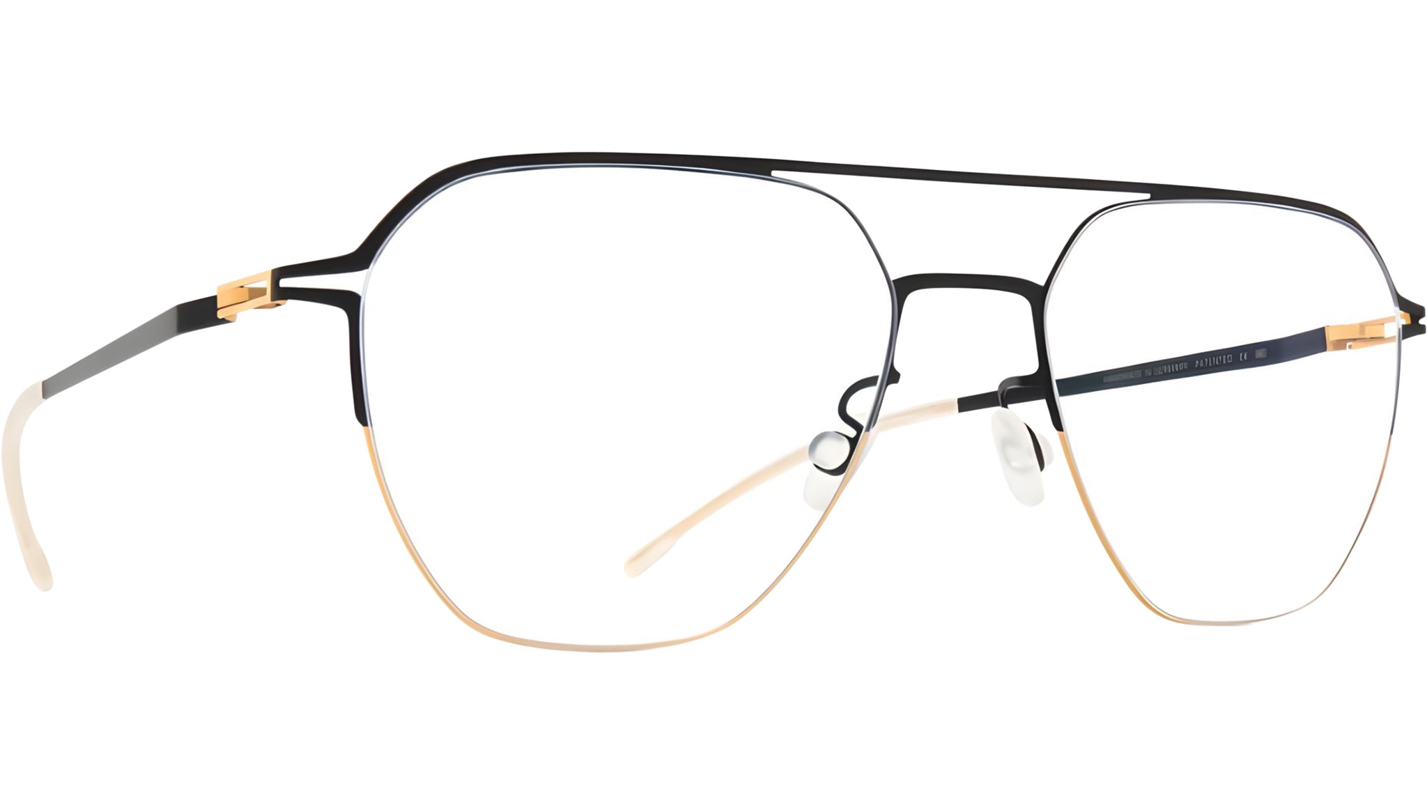 Mykita IMBA Glasses 167 Gold Jet Black - eye-oo.com