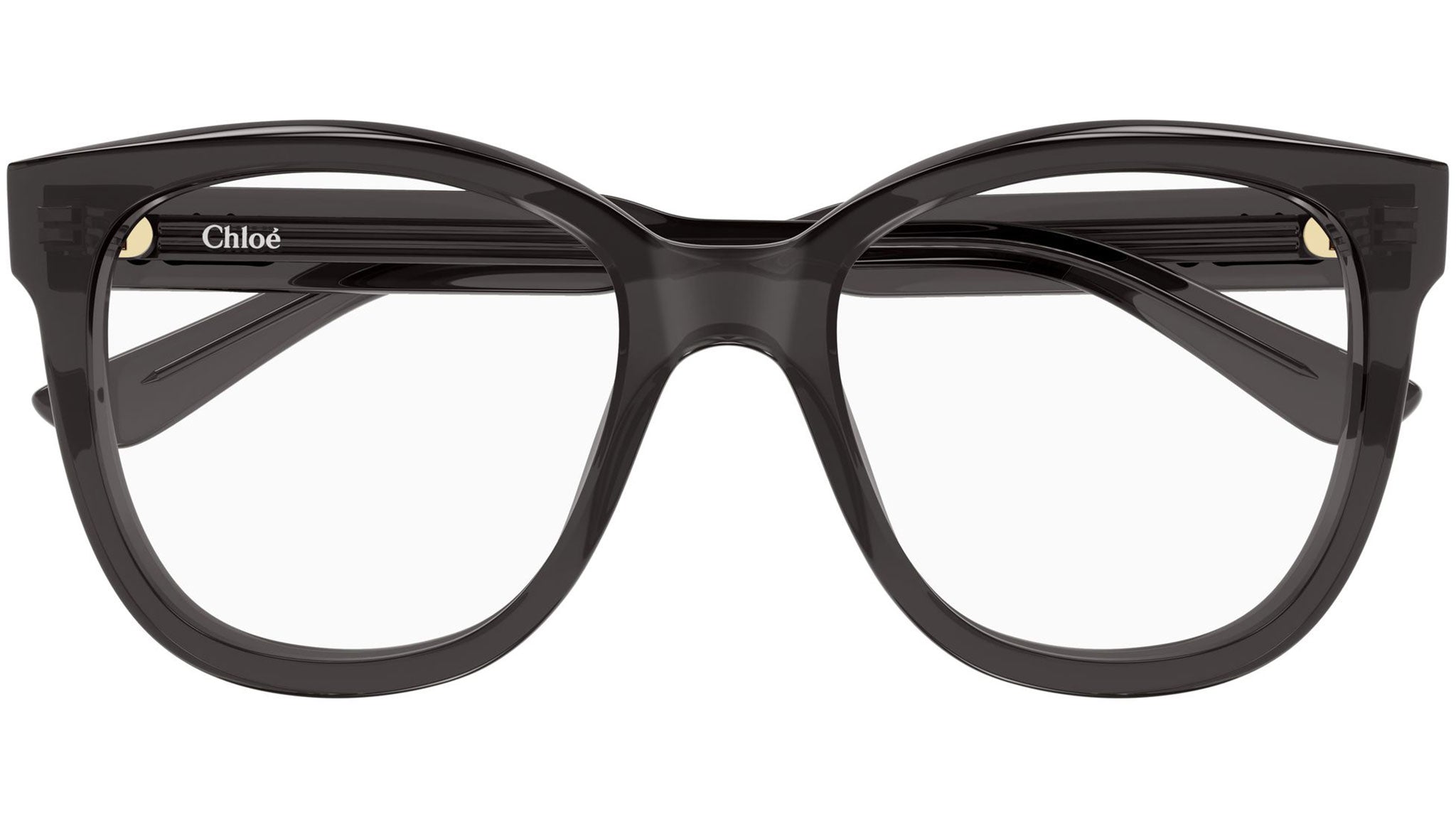 CH0378O Chloé Rectangular Eyeglasses 001 Shiny Grey - eye-oo.com
