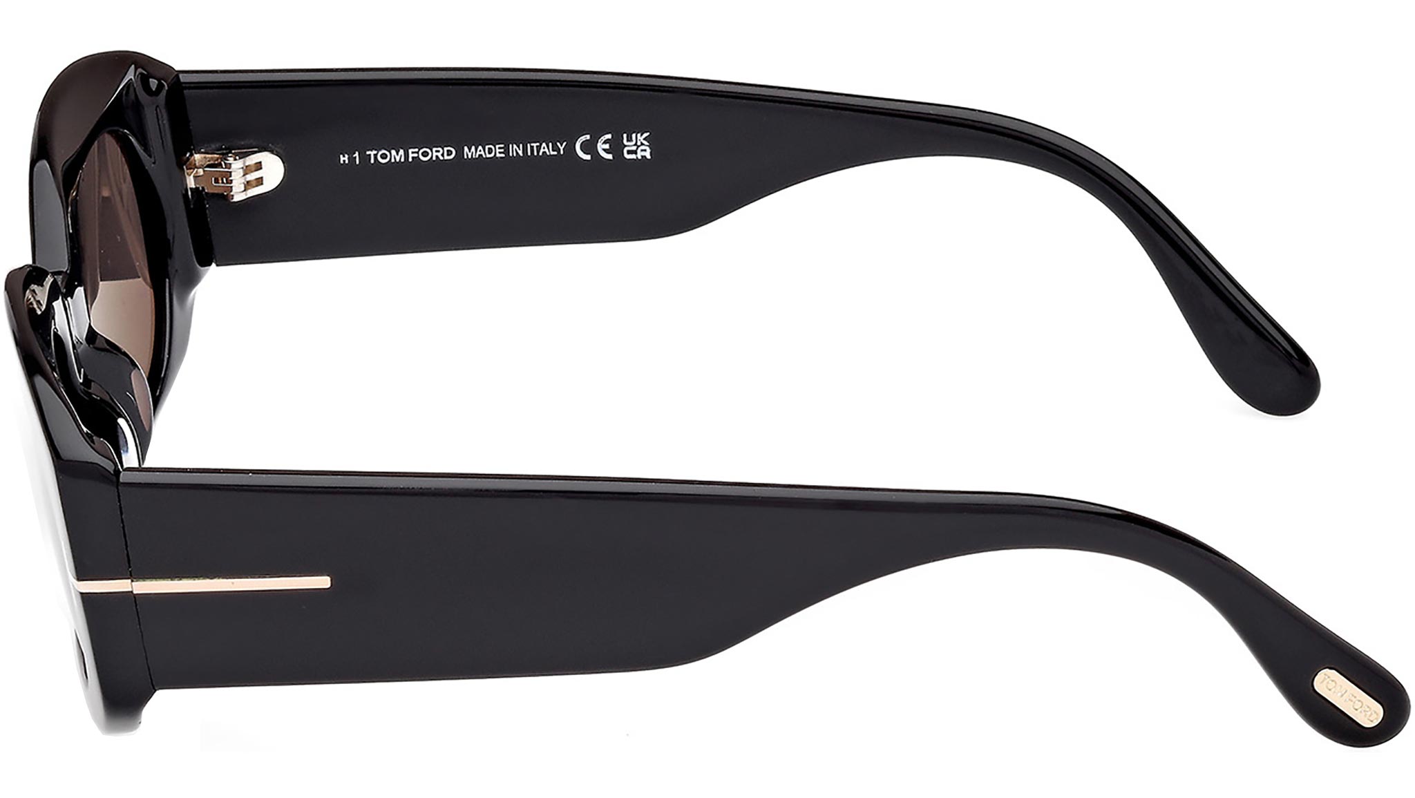 Tom Ford Cielle Sunglasses FT1187 01A Shiny Black - eye-oo.com display picture 2