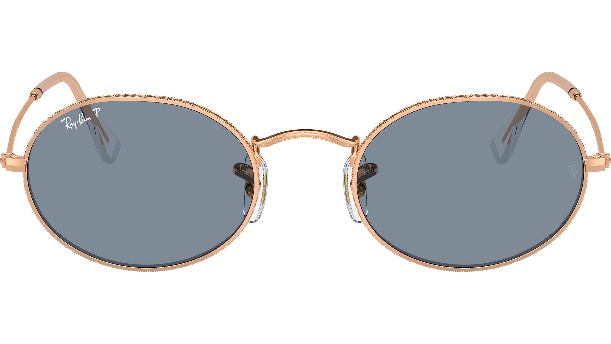 Ray-Ban Oval Sunglasses RB3547 9202S2 Rose Gold