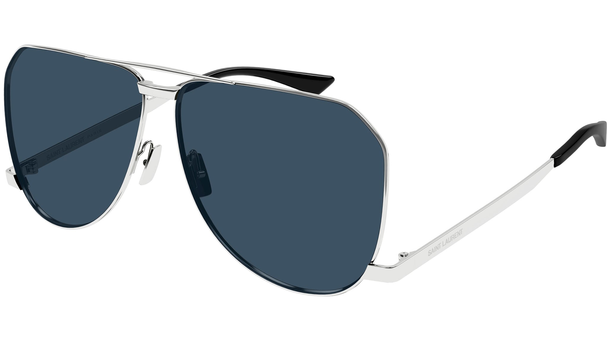 SL 690 DUST Saint Laurent Sunglasses 003 Shiny Silver - eye  display picture 1