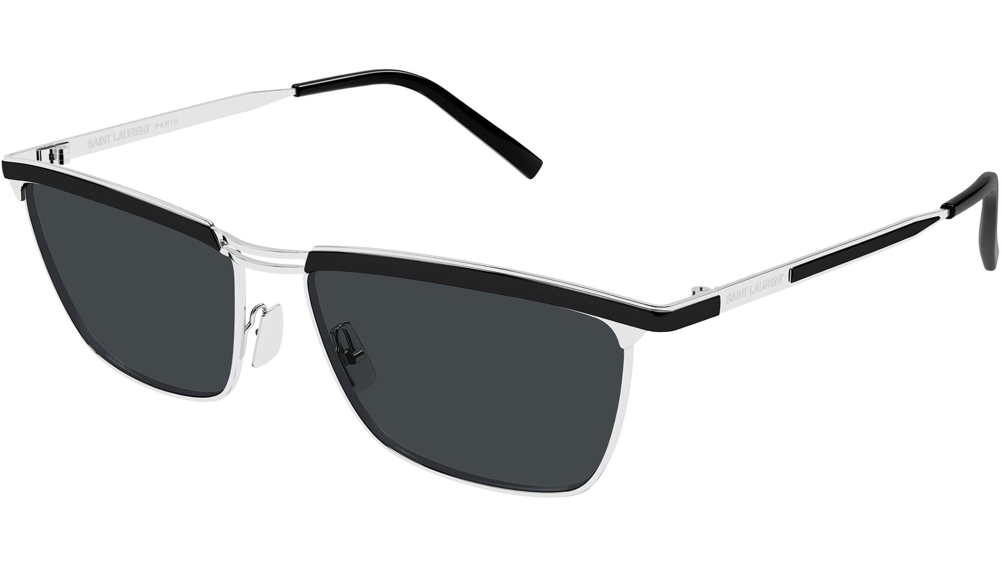SL 795 JOE Saint Laurent Sunglasses 003 Shiny Silver - eye-oo.com