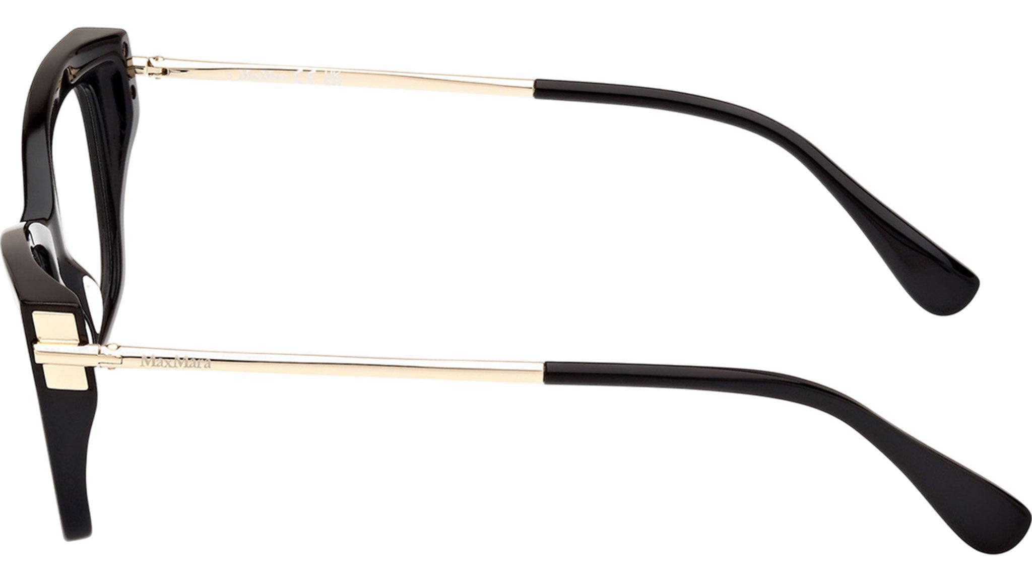 Max Mara MM5137 Glasses MM5137 001 Shiny Black - eye-oo.com