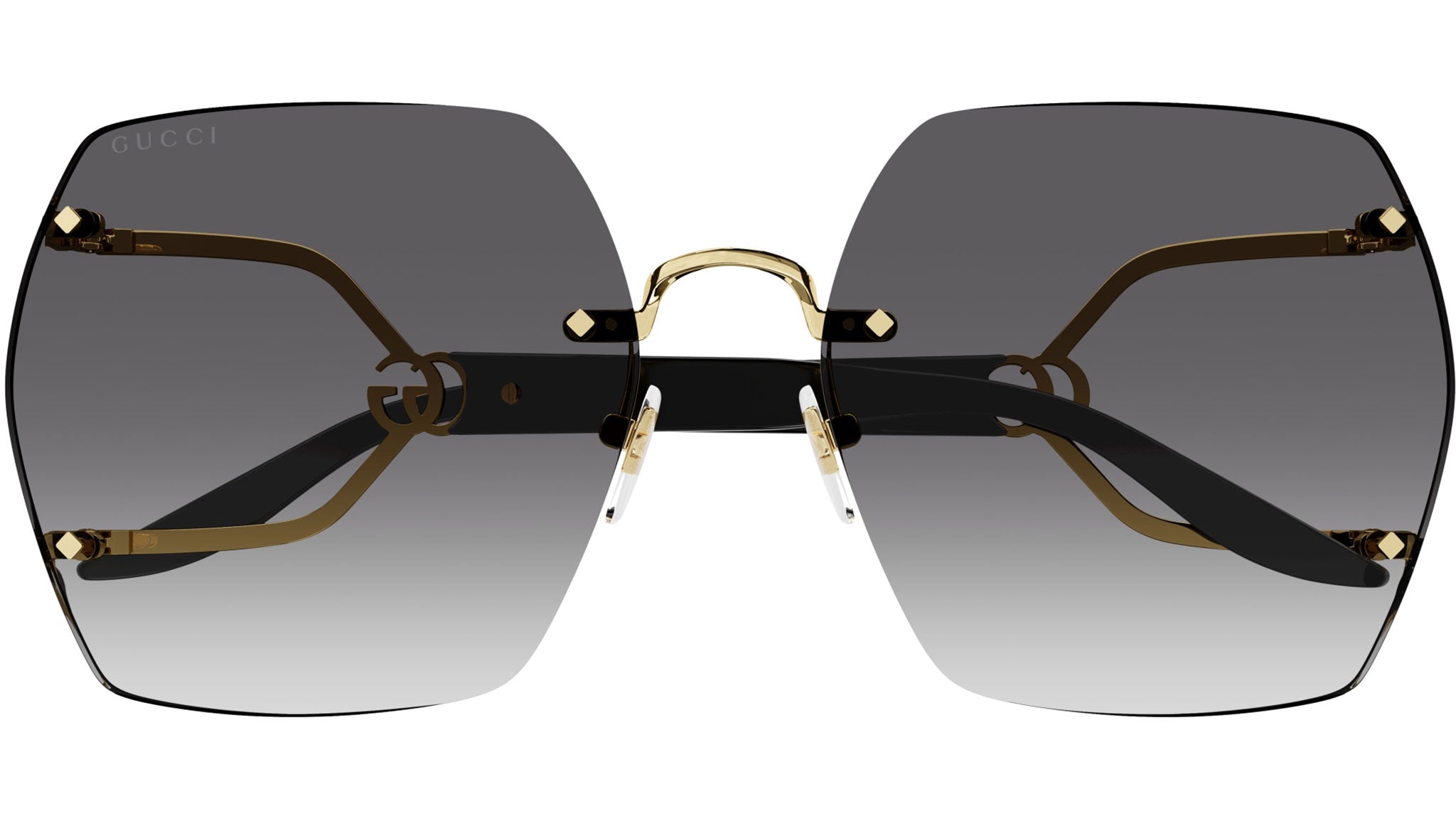 Gucci Not A Fork Squared Sunglasses, 62mm Amazon.com: Gucci GG1262S Black/Grey 54/20/145 men  main image 3