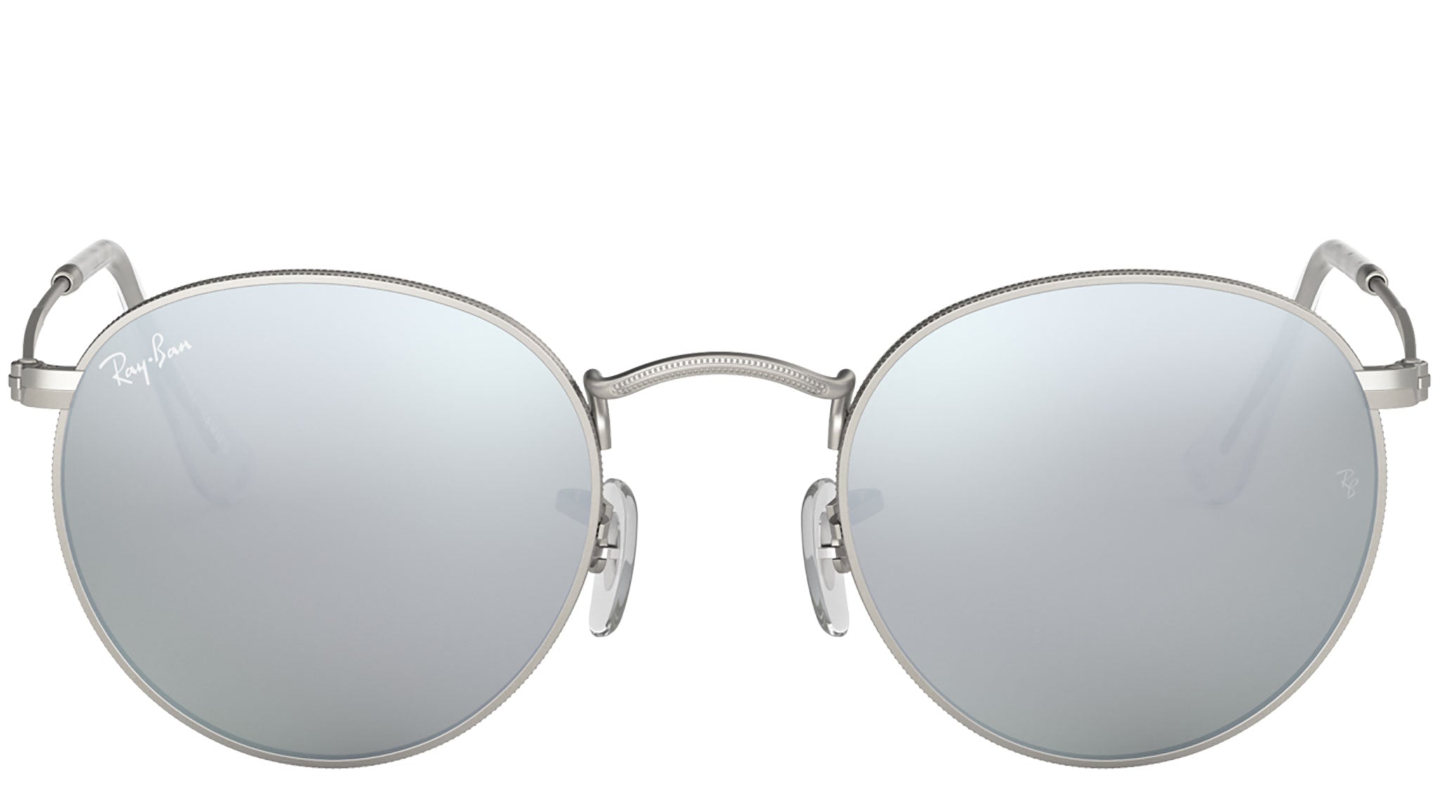 Ray-Ban Round Metal RB3447 019/30 Silver Sunglasses - eye-oo.com display picture 3