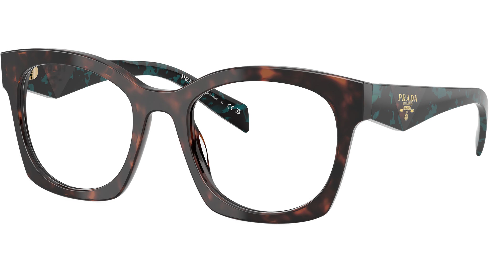 Prada EYEGLASSES PRA05V-18Z1O1-52 New with case PR A05V Prada Glasses 18Z1O1 Root Tortoise - eye-oo.com main image 4