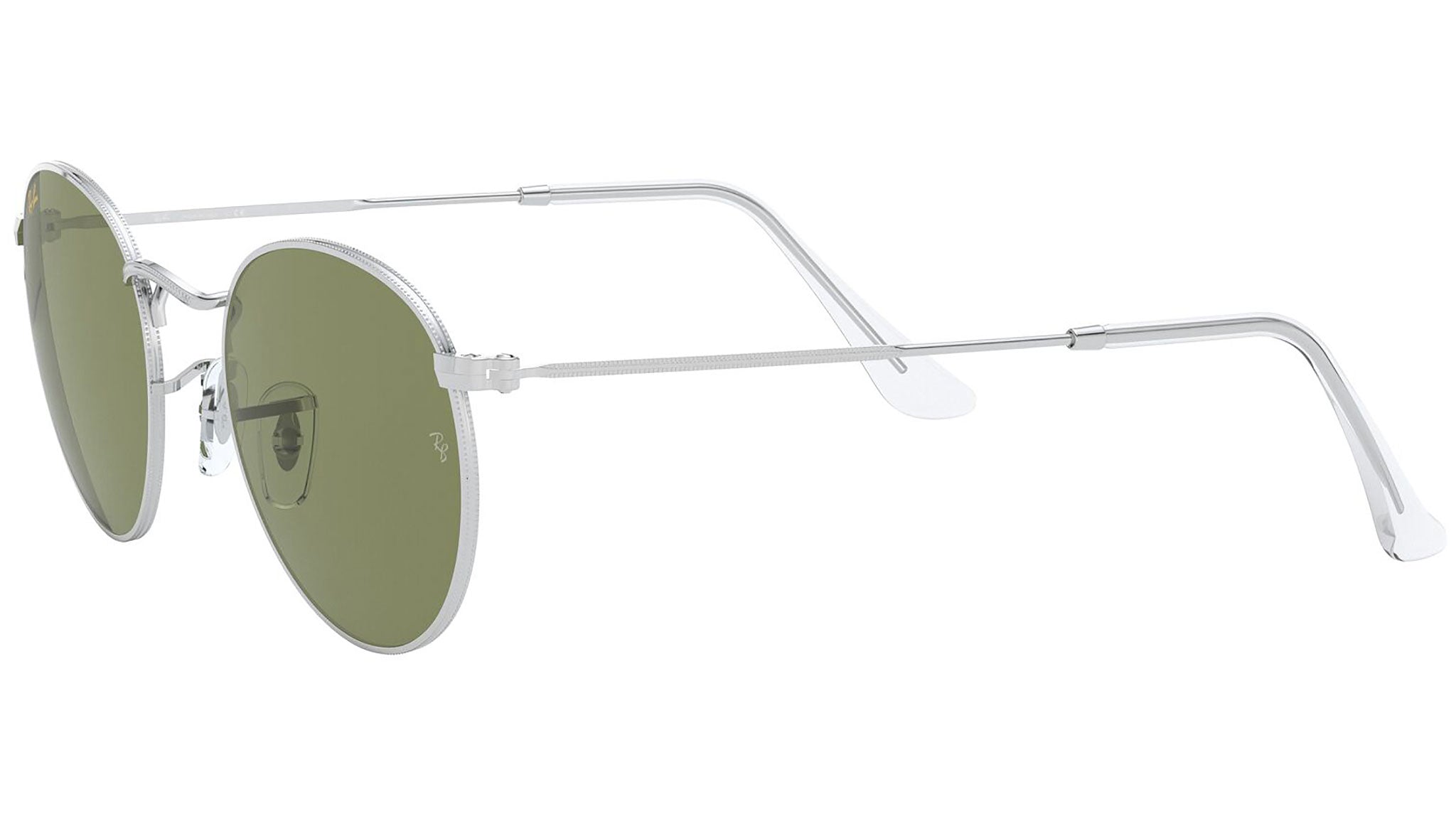 Ray-Ban Round Metal RB3447 91984E Silver Sunglasses - eye-oo.com