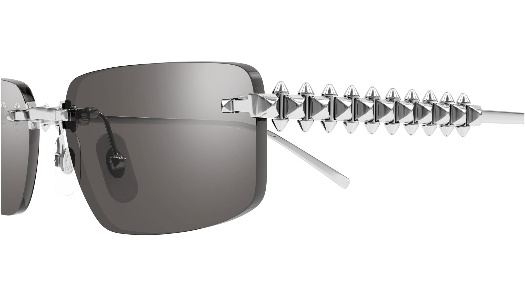 Cartier CT0544S 003 Sunglasses Shiny Platinum Silver - eye-oo.com