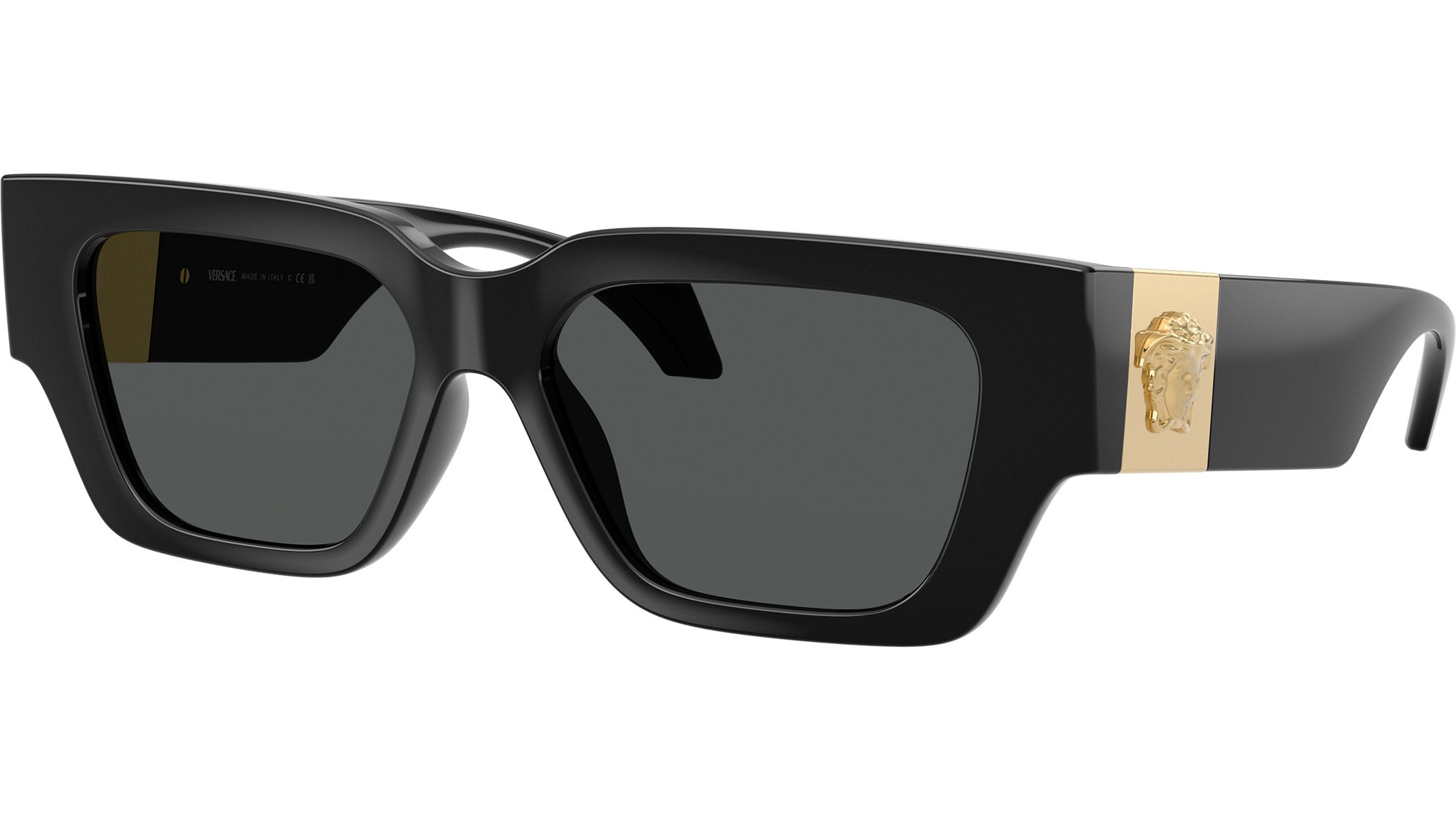 Versace VE4497U GB1/87 Sunglasses Black Square Frame, Grey Lenses VERSACE VE4497U Square Sunglasses | EyeOns.com main image 4