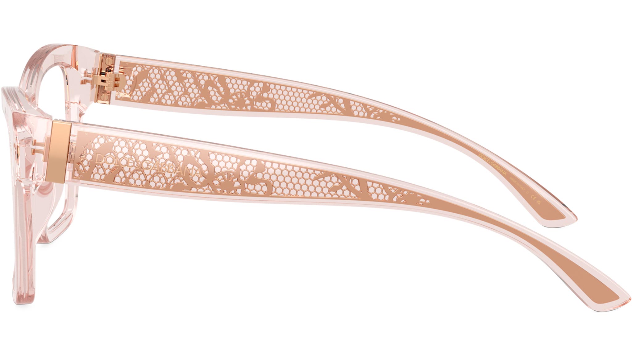 Dolce & Gabbana DG 3411 Glasses 3148 Transparent Rose - eye-oo.com