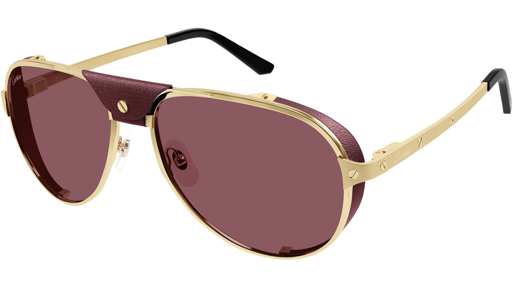 Cartier CT0296S 006 Sunglasses Shiny Gold Red - eye-oo.com