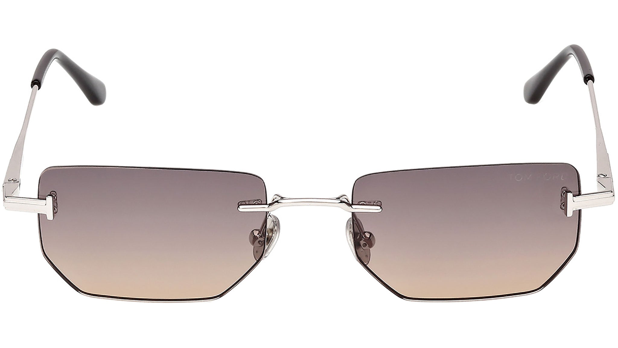 Tom Ford Silver Rimless Sunglasses with Black Tips Tom Ford Private Collection TF1126-P 16A Sunglasses - US main image 3
