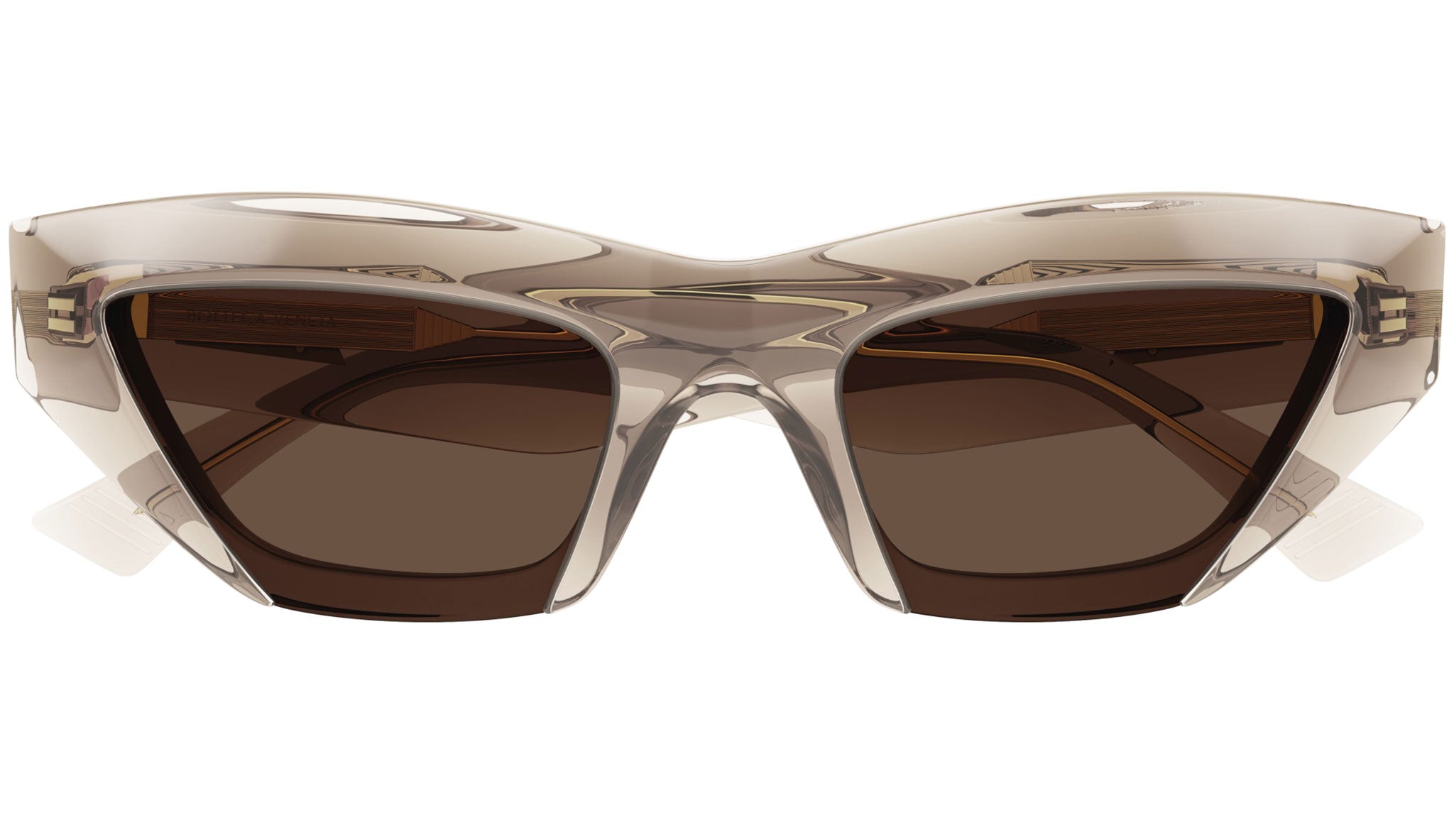 NEW Bottega Veneta BV1219S Tortoise Brown Cat Eye Sunglasses Bottega Veneta BV1219S 003 Transparent Nude Sunglasses - eye  main image 2
