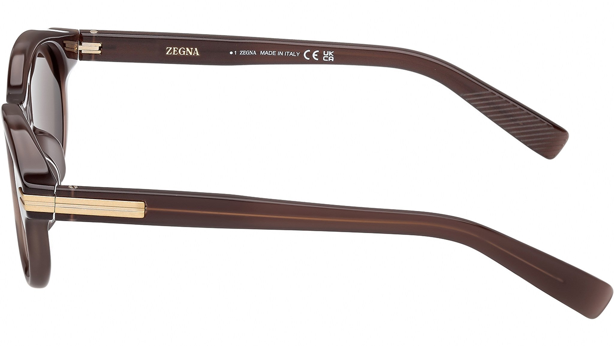 Zegna EZ0271 48E Sunglasses Shiny Dark Brown - eye-oo.com