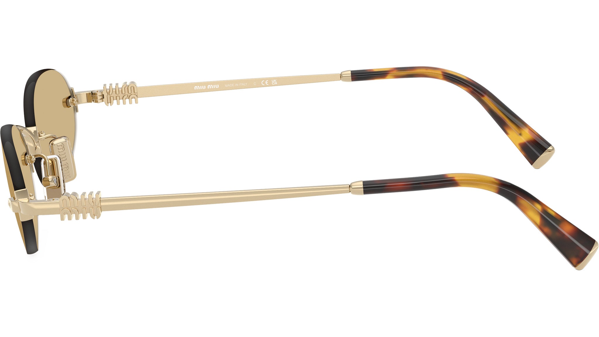 MU A54S Miu Miu Sunglasses ZVN10R Pale Gold - eye-oo.com