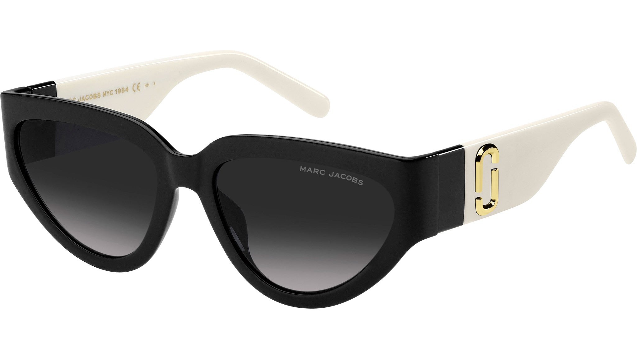 Marc Jacobs MARC 645/S 80S 9O Sunglasses Black White - eye-oo.com