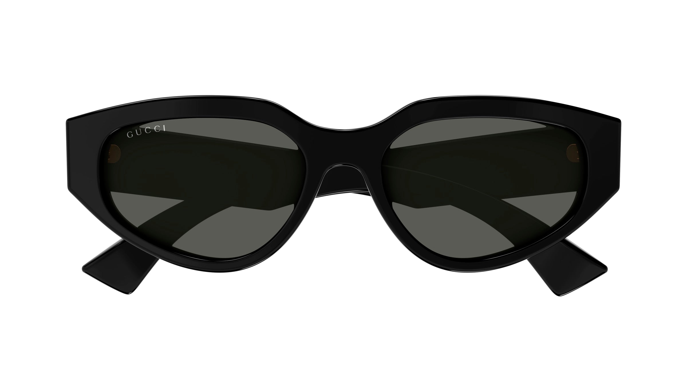 GUCCI ブラックサングラス Gucci GG1861S 005 Rectangular Sunglasses Solid Black - eye-oo.com