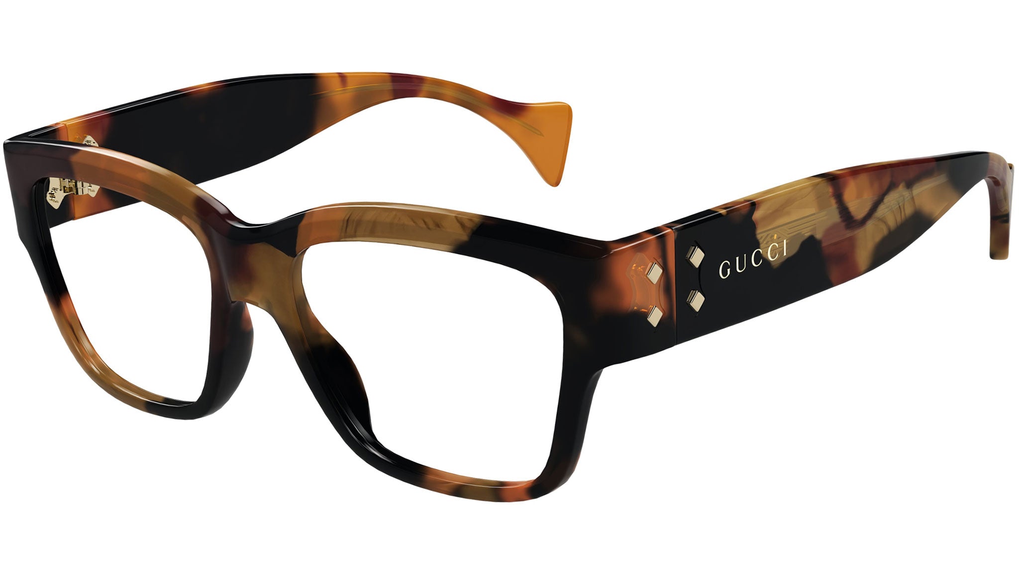 Gucci Eyeglasses GG1705O 002 Shiny Spotted Tartaruga - eye 