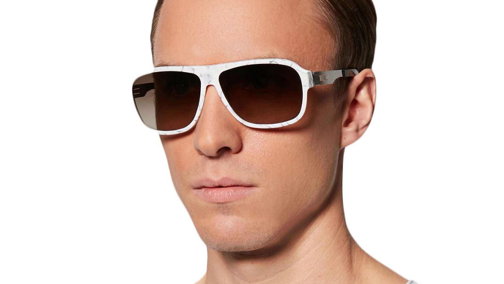 NEW IC! BERLIN POWER LAW A05578 310 SUNGLASSES WHITE MARBLE ROUGH EYEWEAR Zeta - ic! berlin eyewear main image 4