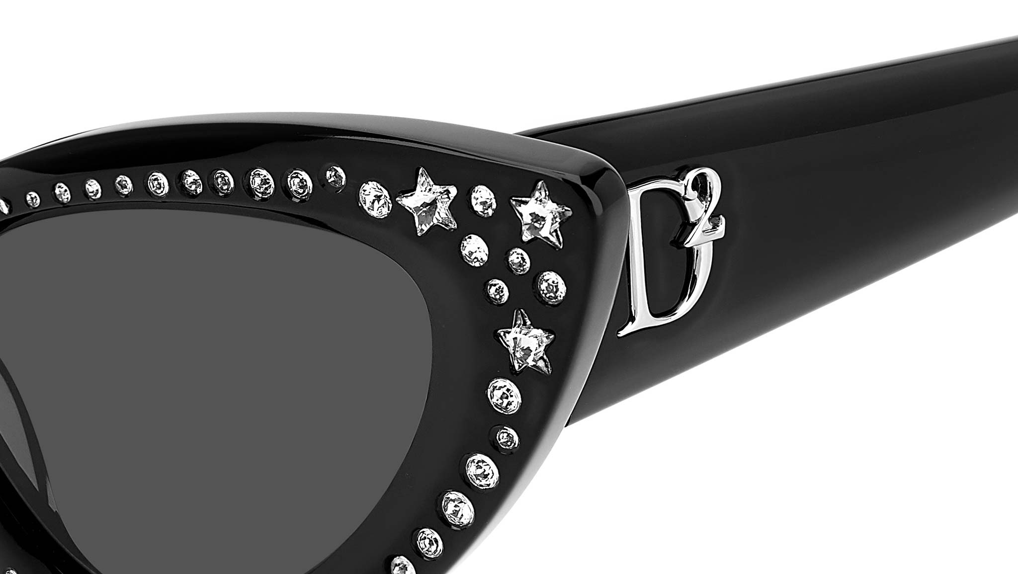 DSQUARED2 Black Rhinestone Cat-Eye Sunglasses Dsquared2 Limited edition Star Festival de Cannes (Sold  main image 4