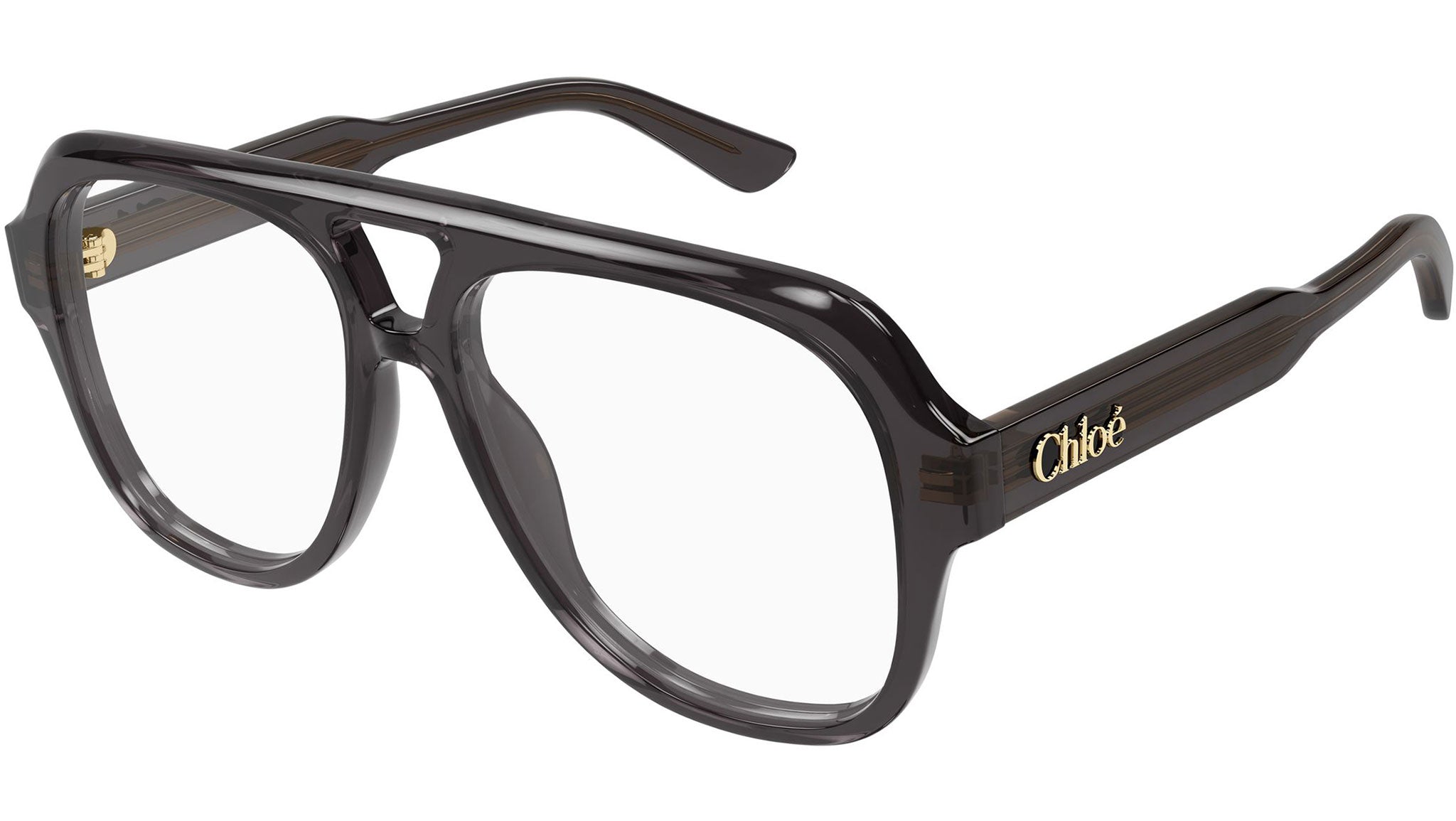 CH0339O Chloé Pilot Eyeglasses 001 Grey - eye-oo.com