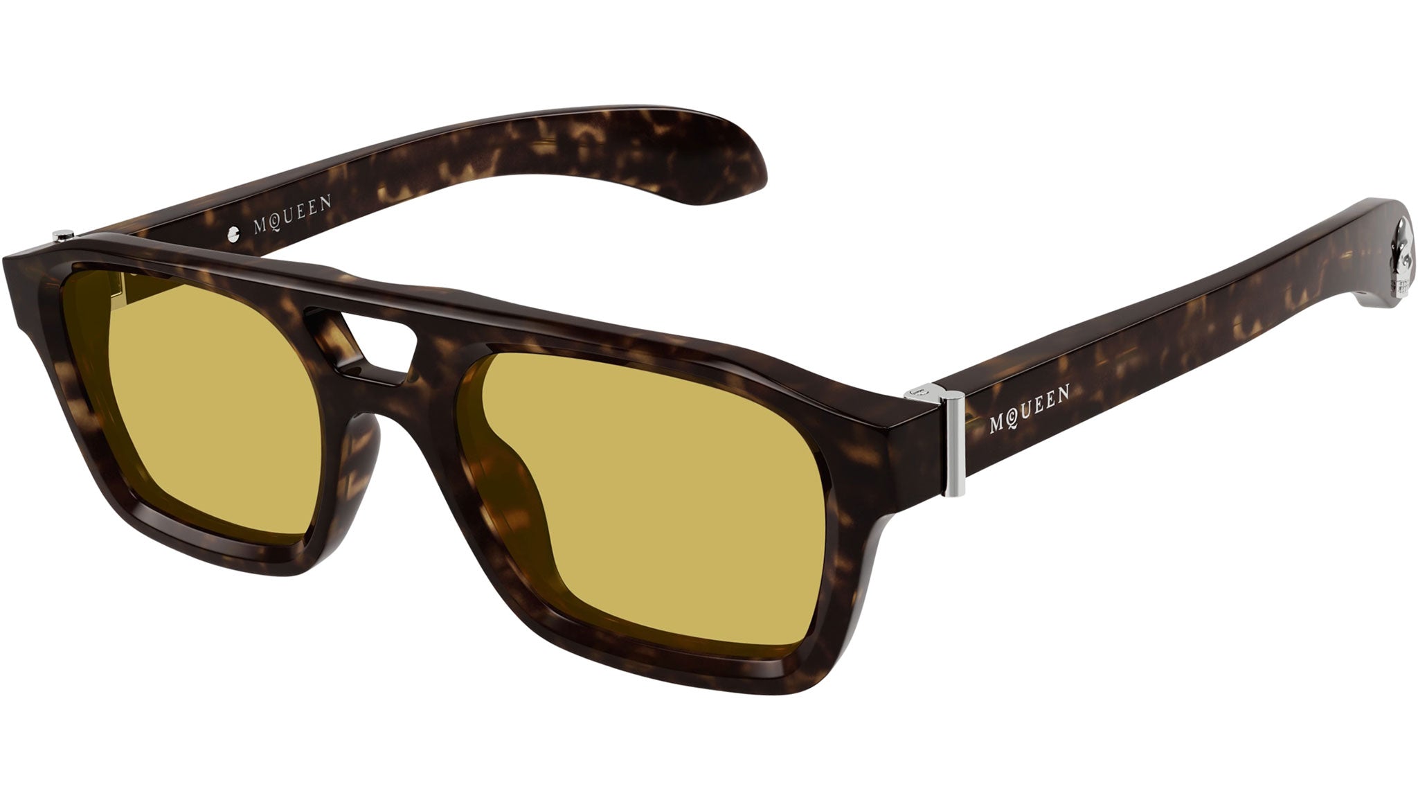 Alexander McQueen AM0505S 002 Sunglasses Dark Havana - eye-oo.com