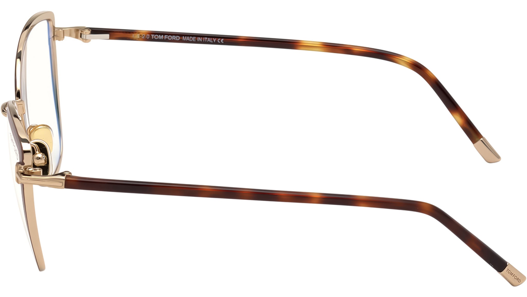 Tom Ford FT5740-B 048 Cat Eye Eyeglasses 54mm - Brown / Gold / Havana Tom Ford® FT5740-B main image 3