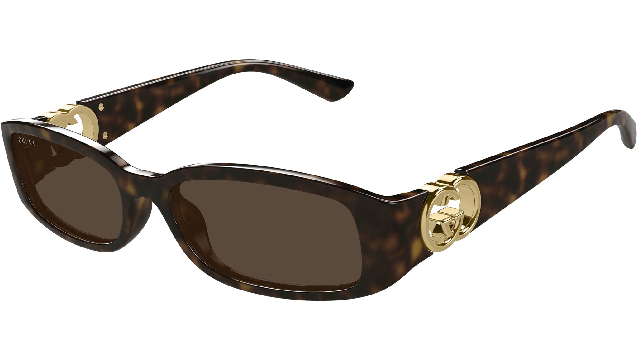Gucci GG1661S 002 Havana Brown Rectangular Sunglasses - eye-oo.com