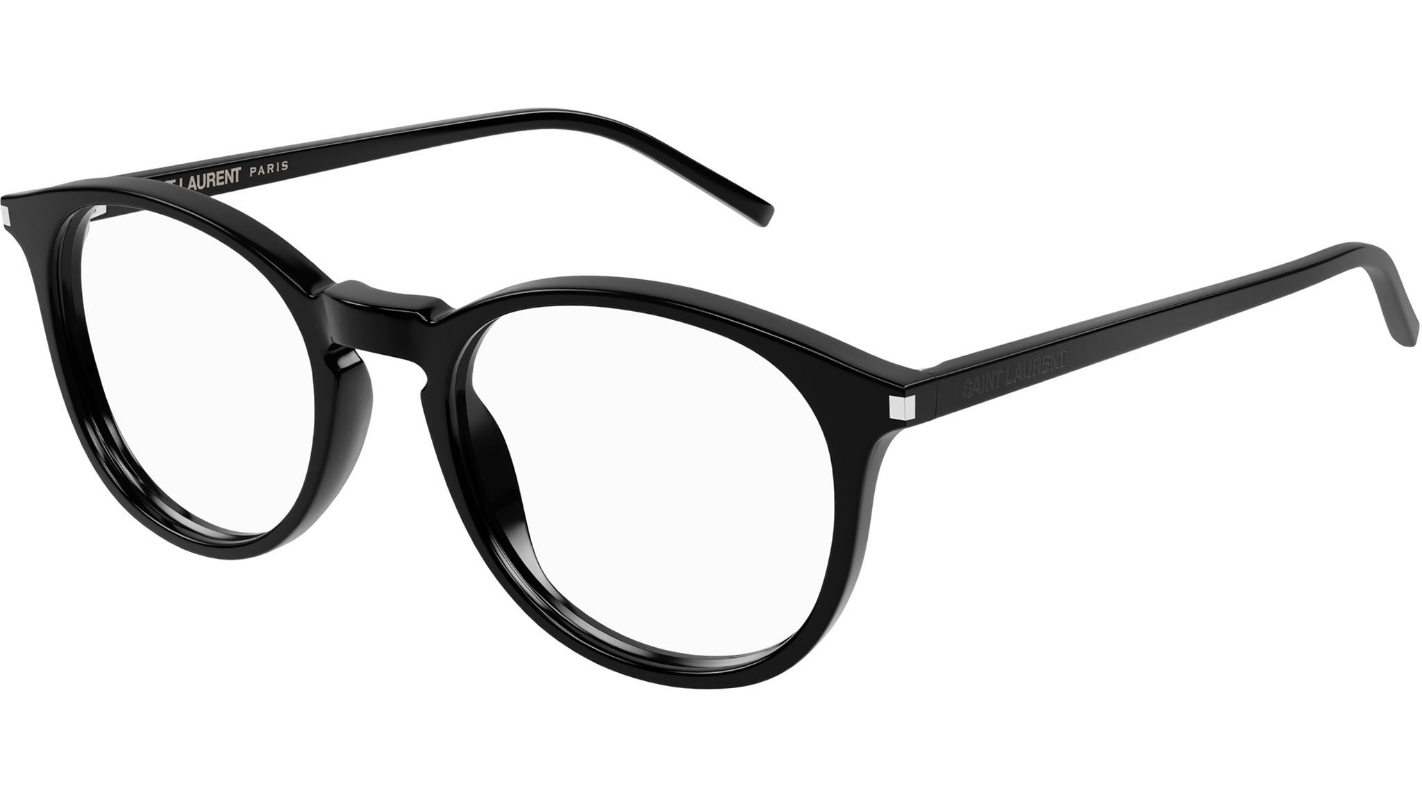 Saint Laurent SL 106 001 Oval Eyeglasses Black - eye-oo.com