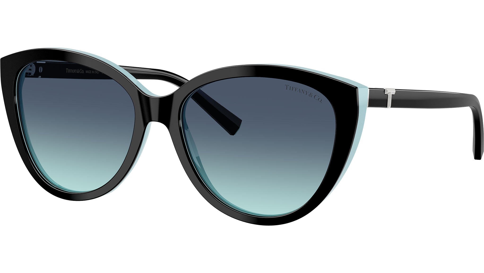 Tiffany & Co black and Tiffany blue sunglasses. Tiffany Acetate 1837 Sunglasses TF4029 Black Tiffany Blue  main image 2