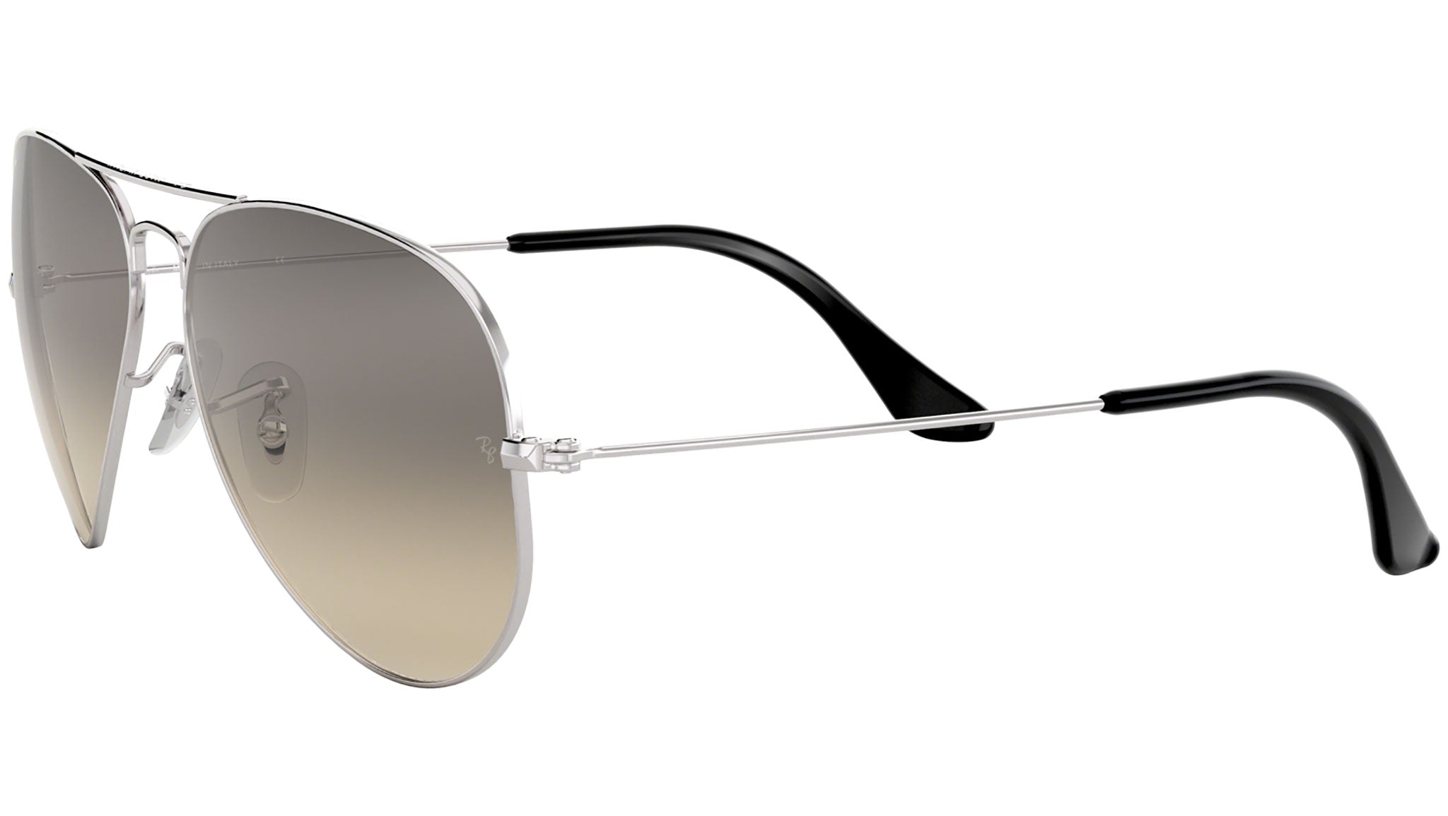 Brand Ray-Ban silver gradient aviator sunglasses Amazon.com: Ray-Ban RB3025 Large Aviator Sunglasses Shiny  main image 3