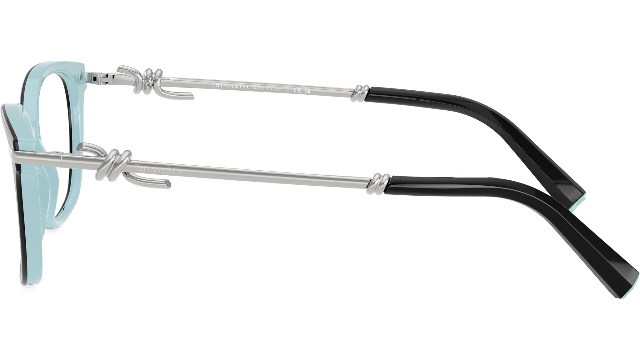 TF2281 Tiffany Glasses 8055 Black On Tiffany Blue - eye-oo.com