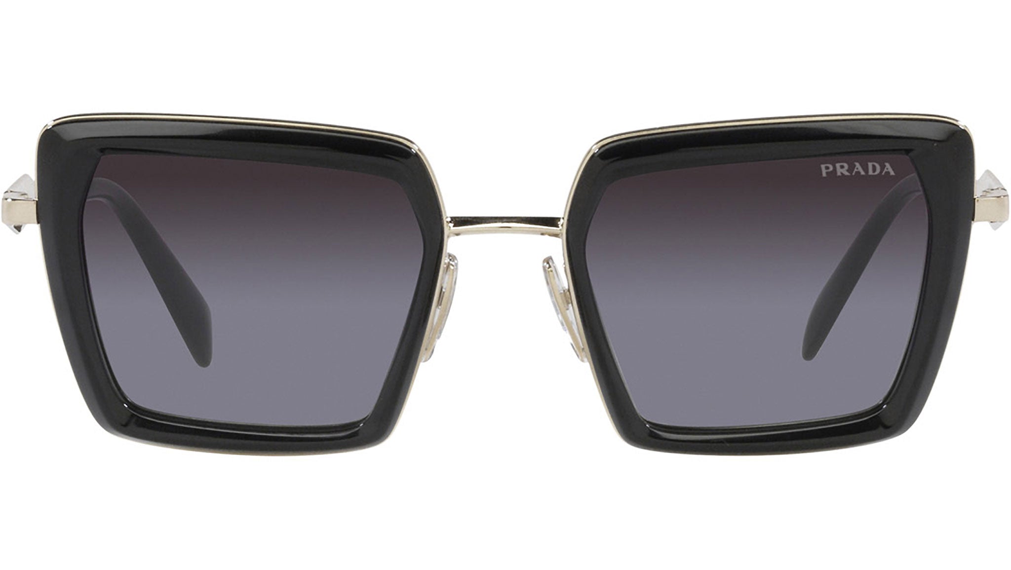 Prada Black and Gold Square Sunglasses Prada SPRA07S Square Sunglasses | Fashion Eyewear main image 3