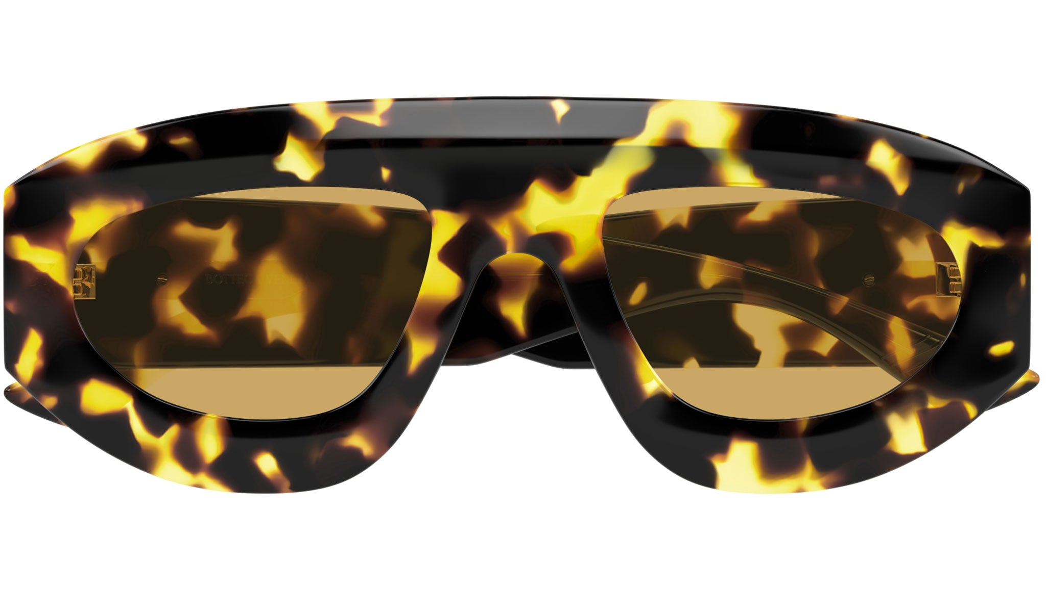 BV1358S Bottega Veneta Geometric Sunglasses 003 Spotted Havana