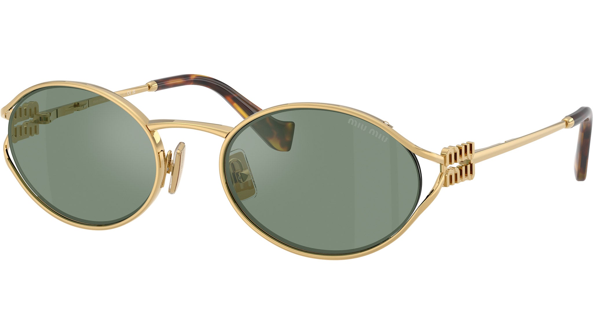 Miu Miu MU52YS Sunglasses 5AK04M Gold - eye-oo.com