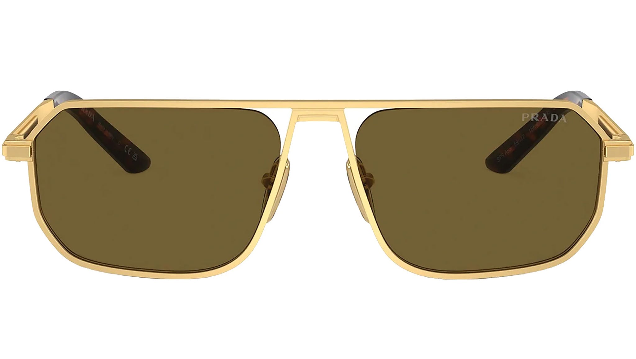 Prada PR A53S Sunglasses 1BK01T Gold - eye-oo.com