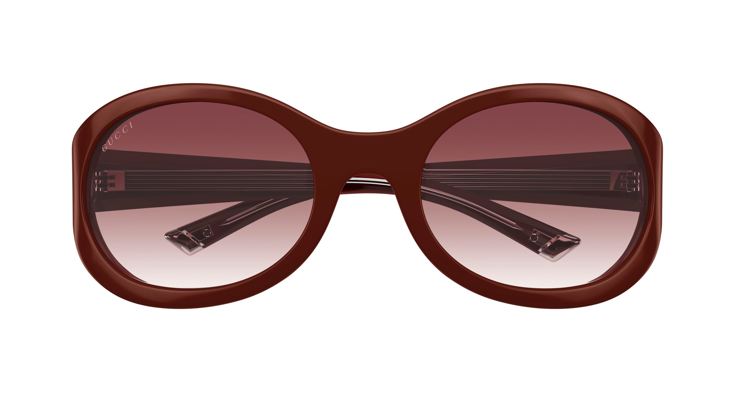 Gucci GG2012S 002 Burgundy Red Round Sunglasses - eye-oo.com display picture 3