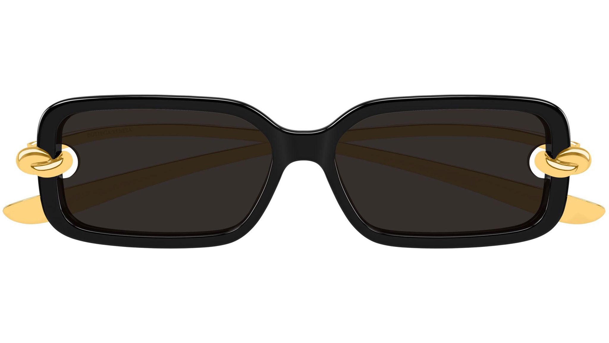 BV1439S Bottega Veneta Rectangular Sunglasses 001 Black - eye-oo.com