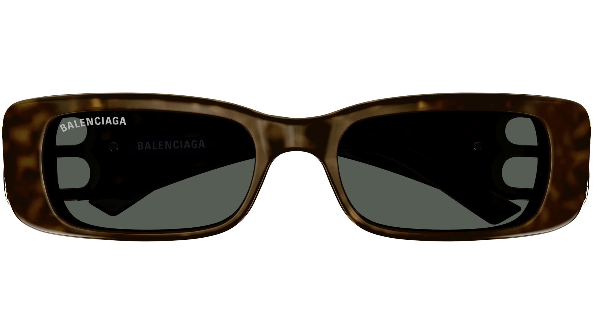 Balenciaga Dynasty Rectangle BB0096S 002 Dark Havana 