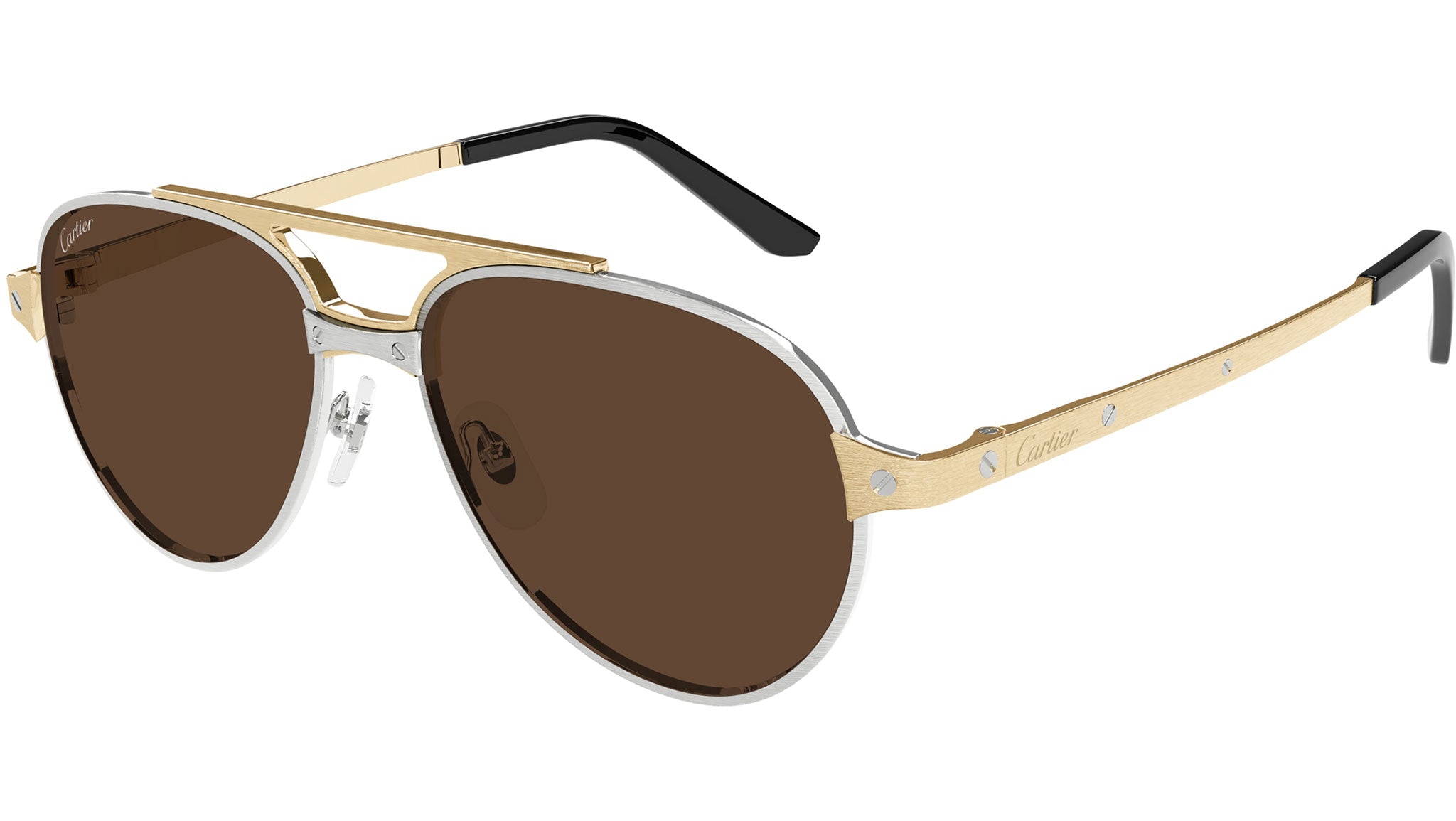 Cartier CT0476S 008 Sunglasses Gold Platinum - eye-oo.com