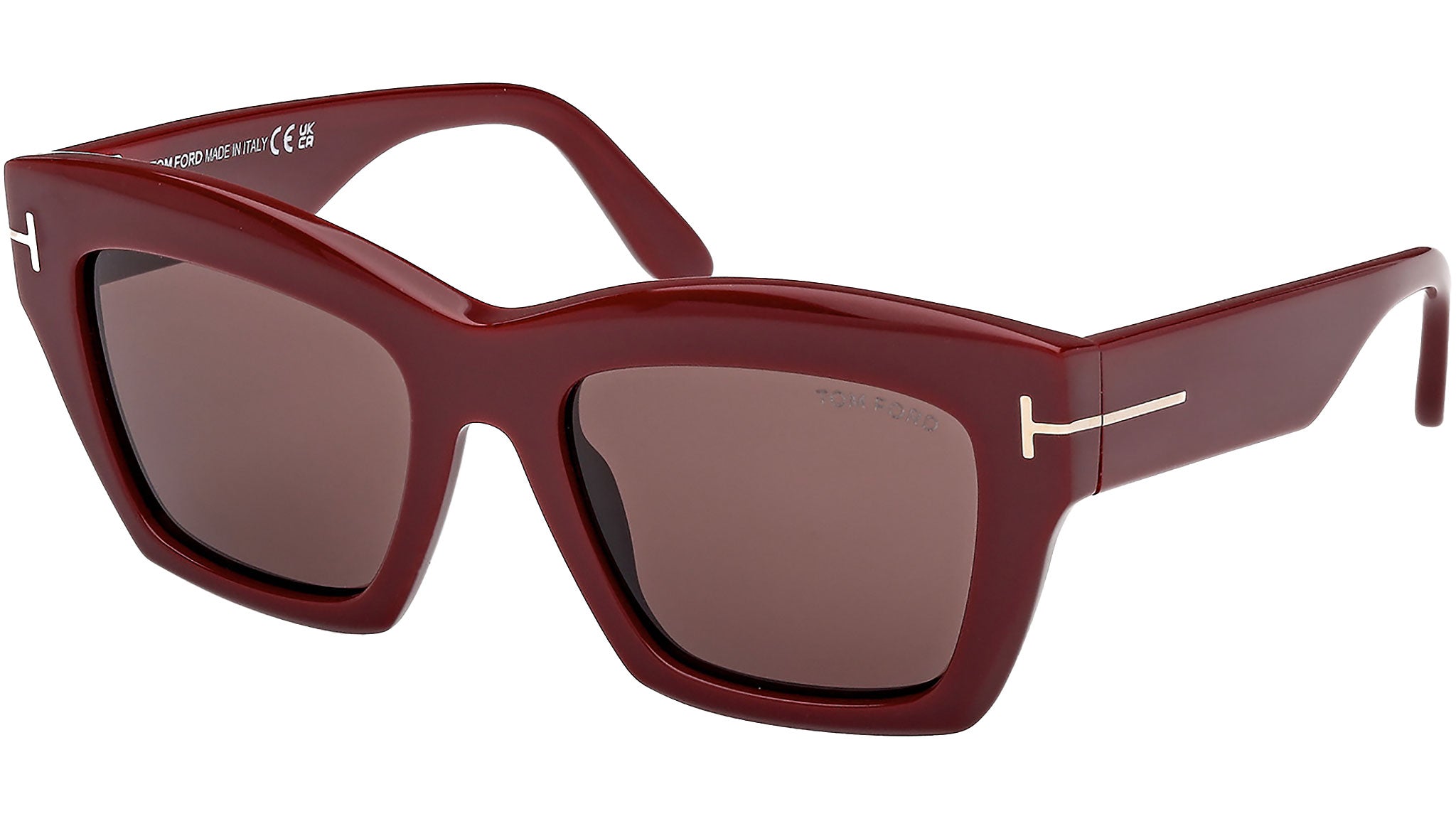 Tom Ford Luna Sunglasses FT1191 69E Shiny Bordeaux - eye-oo.com