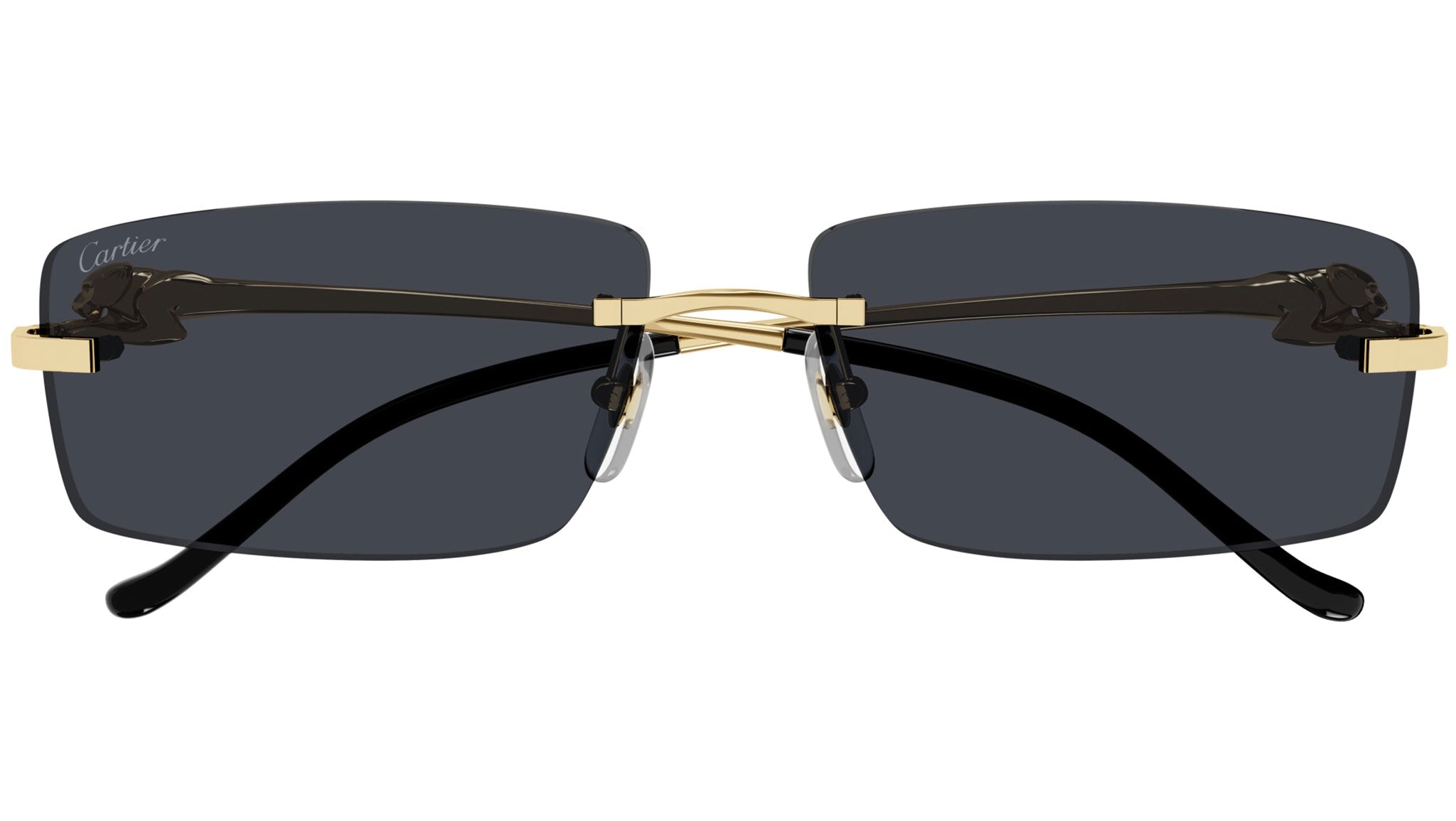 Panthère de Cartier Sunglasses CT0430S 001 Gold Grey - eye  display picture 2