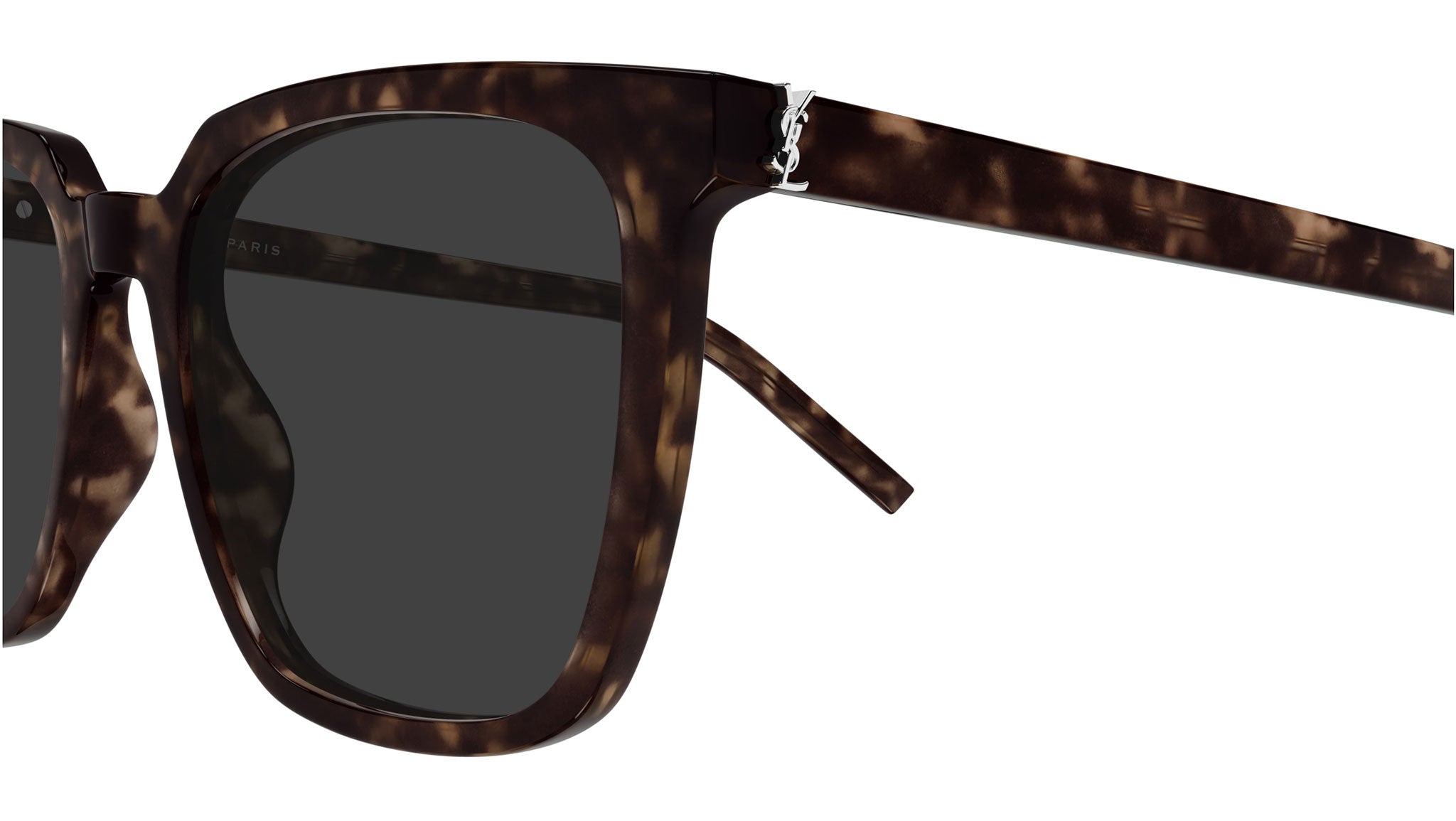 Saint Laurent Black Frame Brown Lens Sunglasses - Rectangular Style SAINT LAURENT EYEWEAR Rectangular-Frame Tortoiseshell  main image 2