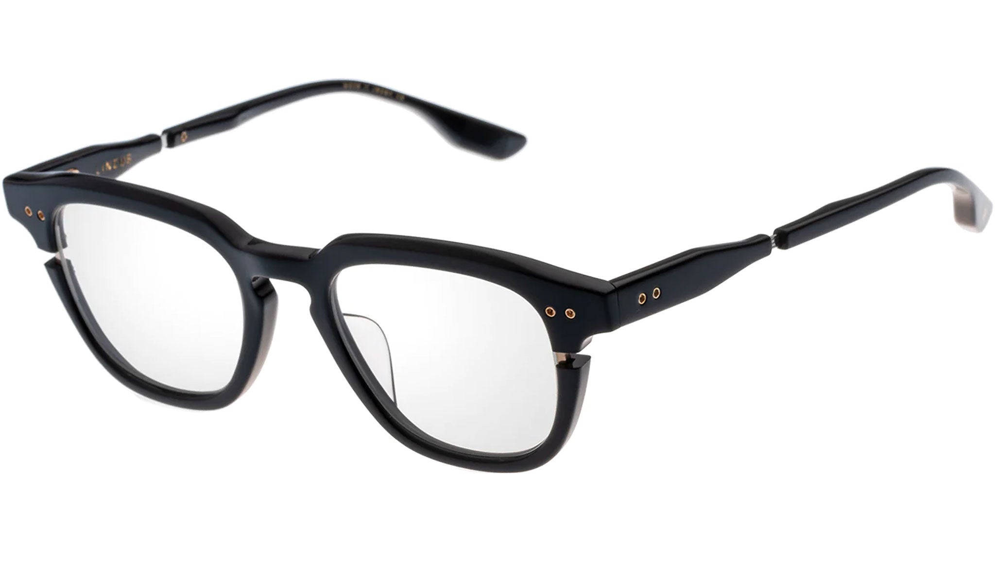 Dita Lineus DTX702 Optical Frame 01 Black White Gold - eye-oo.com